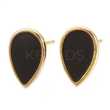 Brass Stud Earring Findings X-KK-S345-268A-G-1
