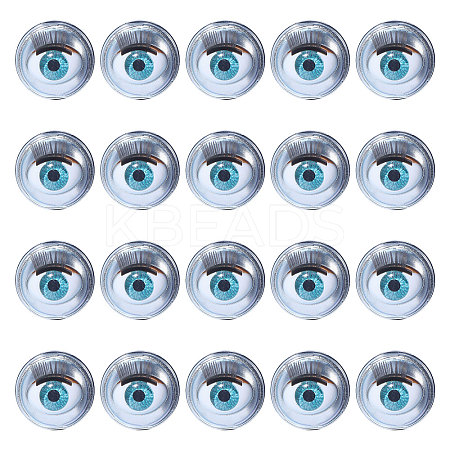 10 Pairs Iron & Plastic Blinkable Craft Eye DIY-GL0005-20A-1