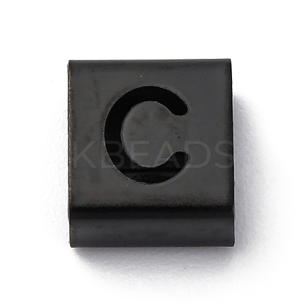 Ion Plating(IP) 304 Stainless Steel Square Slide Charms STAS-L132-16C-B-1