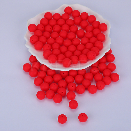 Round Silicone Focal Beads SI-JX0046A-90-1