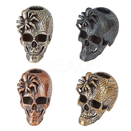 4Pcs 4 Colors Brass European Beads OPDL-OC0001-01A-1