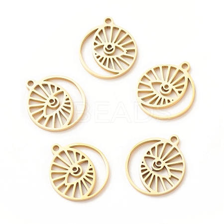201 Stainless Steel Pendants STAS-G258-09G-1