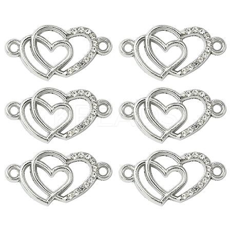 10Pcs Alloy Crystal Rhinestone Links/Connectors ALRI-FS0001-02P-1