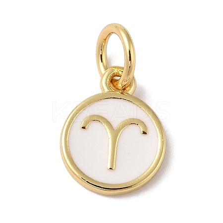 Real 18K Gold Plated Brass Enamel Charms KK-L216-001G-J02-1
