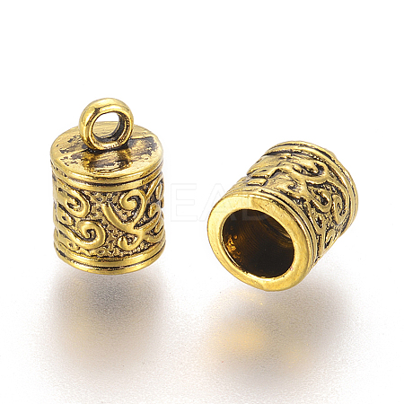 Tibetan Style Cord Ends LS-TIBEP-LF10887YKG-AG-FF-1