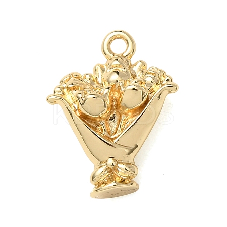 Valentine's Day Brass Charms KK-H294-04G-1