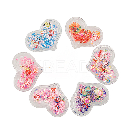 60Pcs 6 Colors Quicksand Sequin Plastic Cabochons KY-CJ0001-41-1