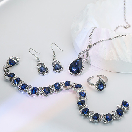 Alloy Rhinestone Glass Jewelry Sets FS-WG78952-02-1