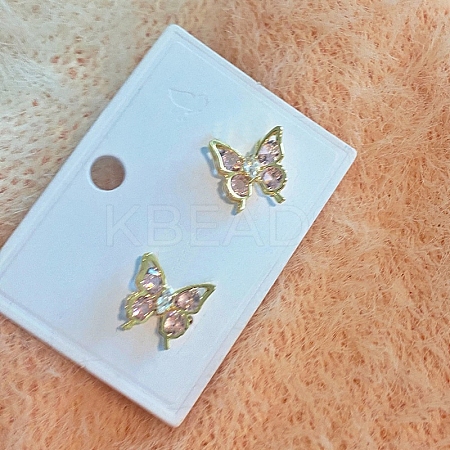 Alloy Rhinestone Stud Earrings for Women WG29476-104-1