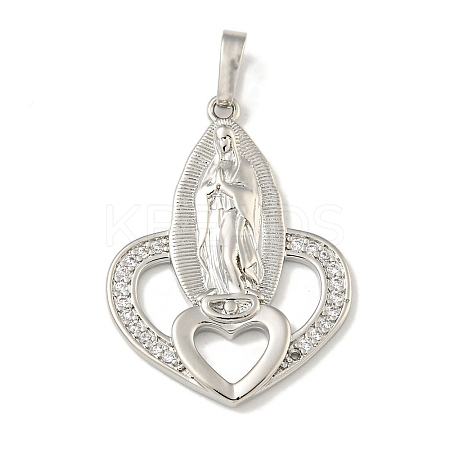 Brass Micro Pave Cubic Zirconia Pendants KK-I714-03P-1