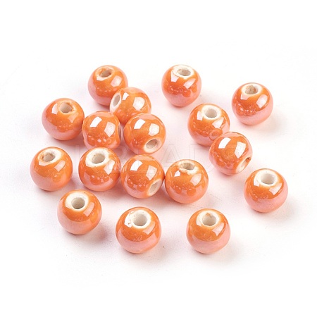 Glazed Porcelain Beads PORC-D001-10mm-18-1
