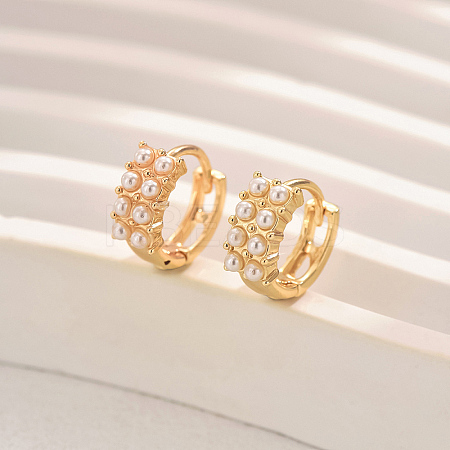Imitation Pearl Hoop Earrings for Women WF4353-1