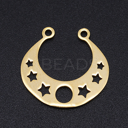 201 Stainless Steel Laser Cut Pendants STAS-S105-T914-2-1