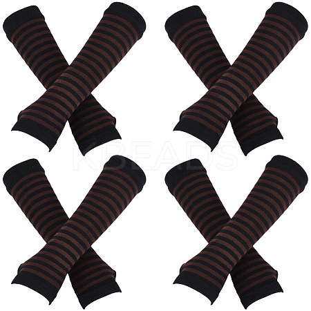 4 Pairs Acrylic Fiber Yarn Knitting Fingerless Gloves AJEW-DJ0001-58D-1