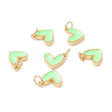 Rack Plating Brass Enamel Charms KK-D073-27G-01-1
