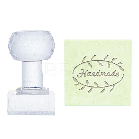 Clear Acrylic Soap Stamps DIY-WH0446-006-1