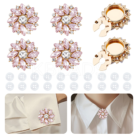 Alloy Cufflinks & 4-Hole Plastic Buttons HJEW-NB00246-1