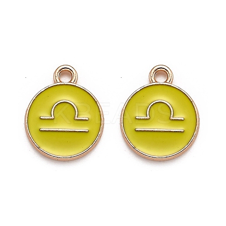 Alloy Enamel Pendants LS-ENAM-S124-01B-14K-1