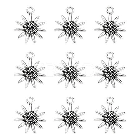 Lead Free and Cadmium Free! Tibetan Style Sunflower Pendant X-LF8977Y-1
