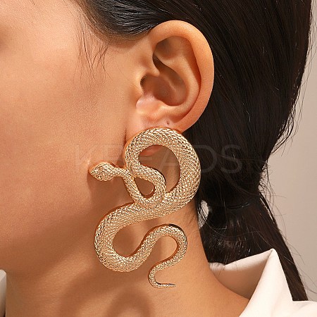 Alloy Stud Earrings EJEW-R021-03KCG-01-1