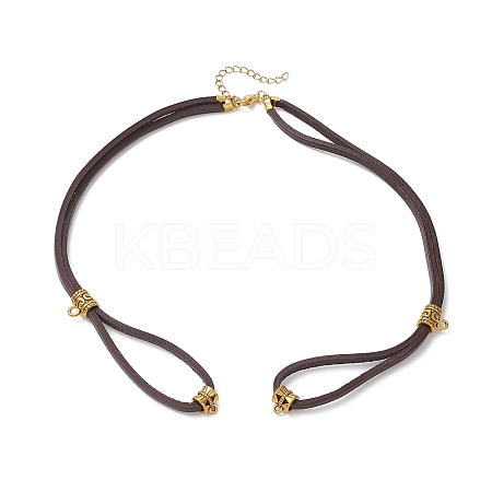Cowhide Leather Cord Bracelet Making AJEW-JB01355-02-1