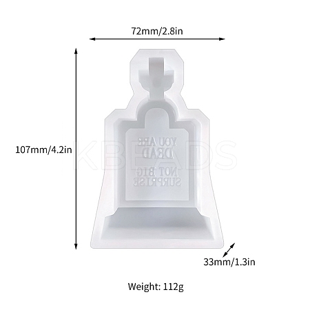 Tombstone DIY Food Grade Silicone Candle Molds PW-WG50061-06-1