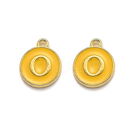 Golden Plated Alloy Enamel Charms LS-ENAM-Q437-13O-1