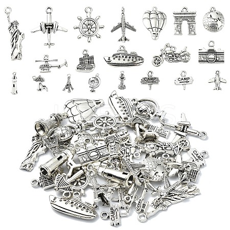 40Pcs 20 Styles Tibetan Style Alloy Pendants FIND-YW0005-28-1