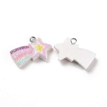 Opaque Resin Pendants RESI-J023-14B-1