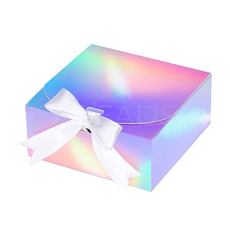 Rectangle Paper Storage Gift Boxes with Silk Ribbon CON-WH0095-27B-1