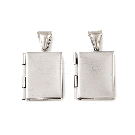 316 Stainless Steel Locket Pendants STAS-K321-02P-1