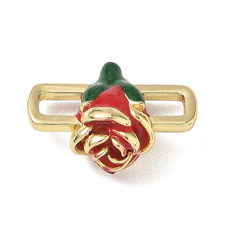 Brass Enamel Connector Charm KK-CBA4231-01B-G-1