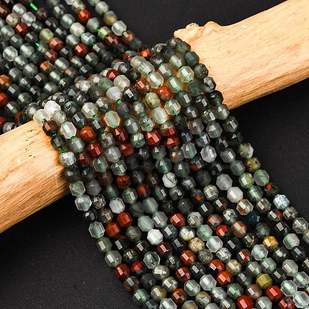 Natural African Bloodstone Beads Strands G-A260-A38-01-1