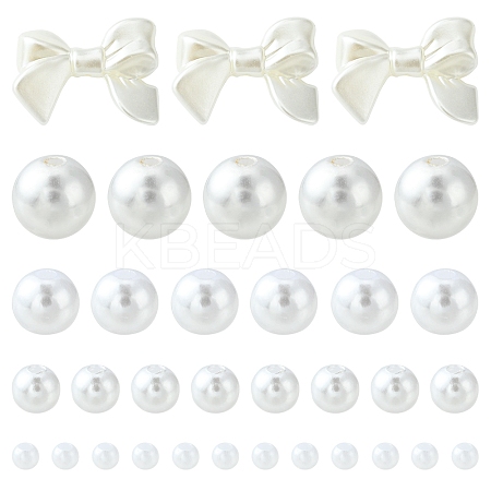 5 Style Imitation Pearl Acrylic Beads OACR-FS0001-31-1