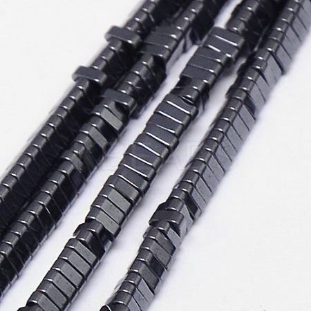 Electroplate Non-magnetic Synthetic Hematite Beads Strands G-J174-3x3mm-07-1