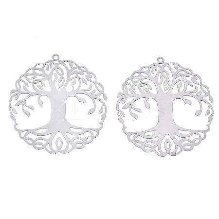 Tarnish Resistant 201 Stainless Steel Filigree Pendants LS-STAS-S118-030P-1