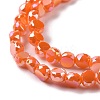 Electroplate Glass Beads Strands GLAA-E036-04B-4