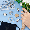 24Pcs 24 Style 201 & 304 Stainless Steel Grooved Finger Ring Settings STAS-UN0044-15-4