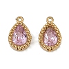 Ion Plating(IP) 304 Stainless Steel Micro Pave Cubic Zirconia Charms STAS-K256-20G-06-1