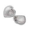 Non-Tarnish 304 Stainless Steel Heart Ear Studs for Women EJEW-P234-18P-2