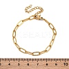 Ion Plating(IP) 304 Stainless Steel Paperclip Chain Bracelets for Women BJEW-C046-02G-3