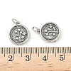 Brass Micro Pave Cubic Zirconia Pendants KK-S338-07AS-3