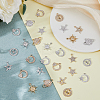 28Pcs 14 Style Alloy Rhinestone Pendants ALRI-FH0001-19-5