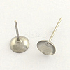 Non-Tarnish 304 Stainless Steel Post Stud Earring Findings X-STAS-R063-48-1
