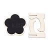 Flower Wooden Mini Chalkboard Signs AJEW-M035-09-1