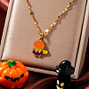 Halloween Stainless Steel Enamel Pendant Necklaces HG2651-5