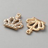 Alloy Rhinestone Pendants FIND-P033-01G-2