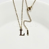304 Stainless Steel Letter Pendant Necklaces NJEW-WH0027-26L-G-1