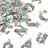 26Pcs 26 Styles Alloy Letter Pendants with Resin Imitation Synthetic Turquoise FIND-TA0003-70-9