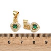 Brass Micro Pave Cubic Zirconia Charms KK-C132-10G-3